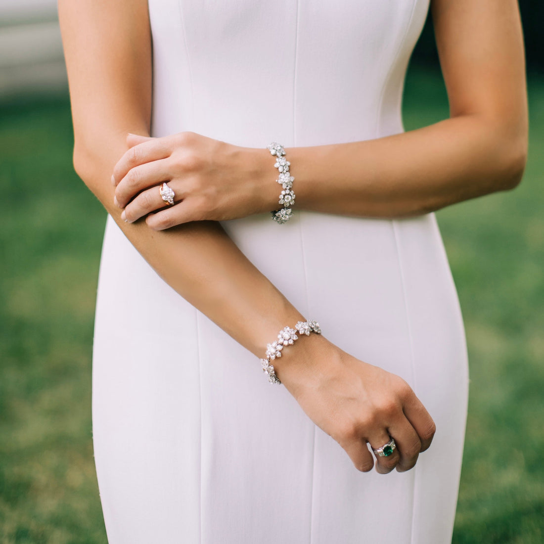 Vintage jewelry styled for wedding