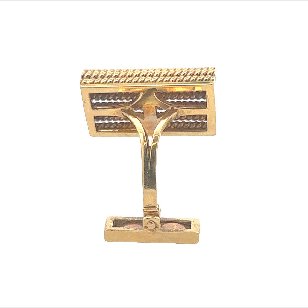 Cartier 1950s 18KT Yellow Gold Cufflinks back view