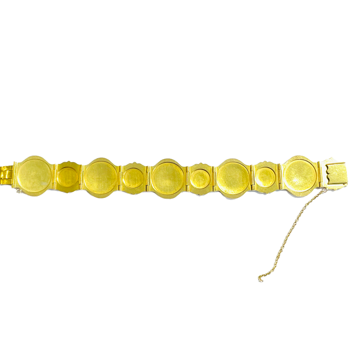 Antique 18KT Yellow Gold "Goethe's Faust" Bracelet back view