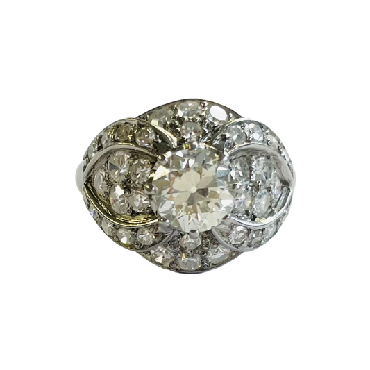 Edwardian Platinum Diamond Ring front