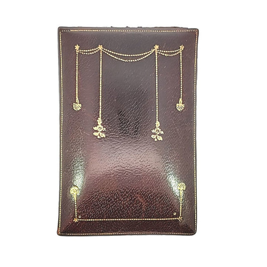 1930s Platinum Enamel & Diamond Necklace original box