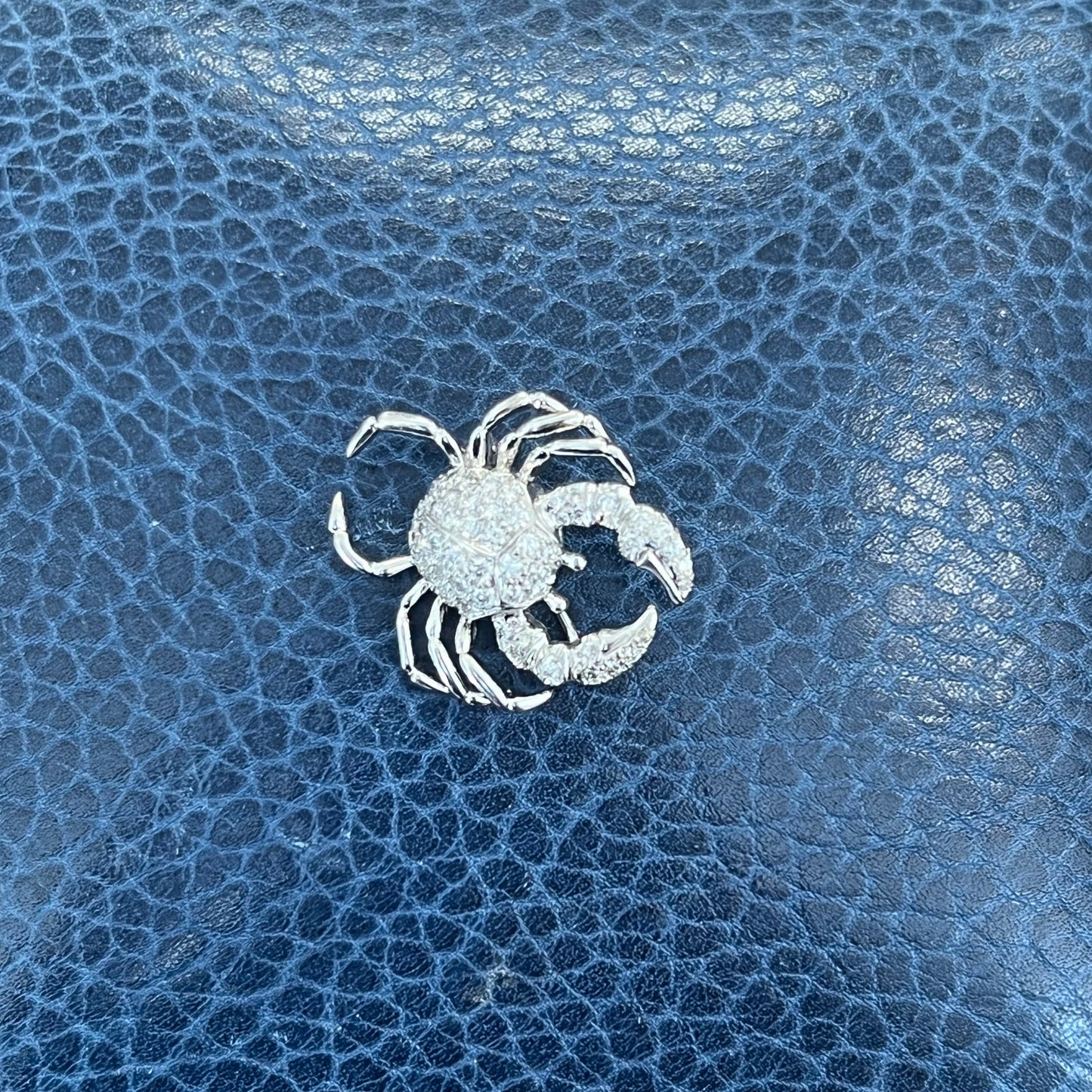Tiffany & Co. 1960s Platinum Diamond Crab Brooch front