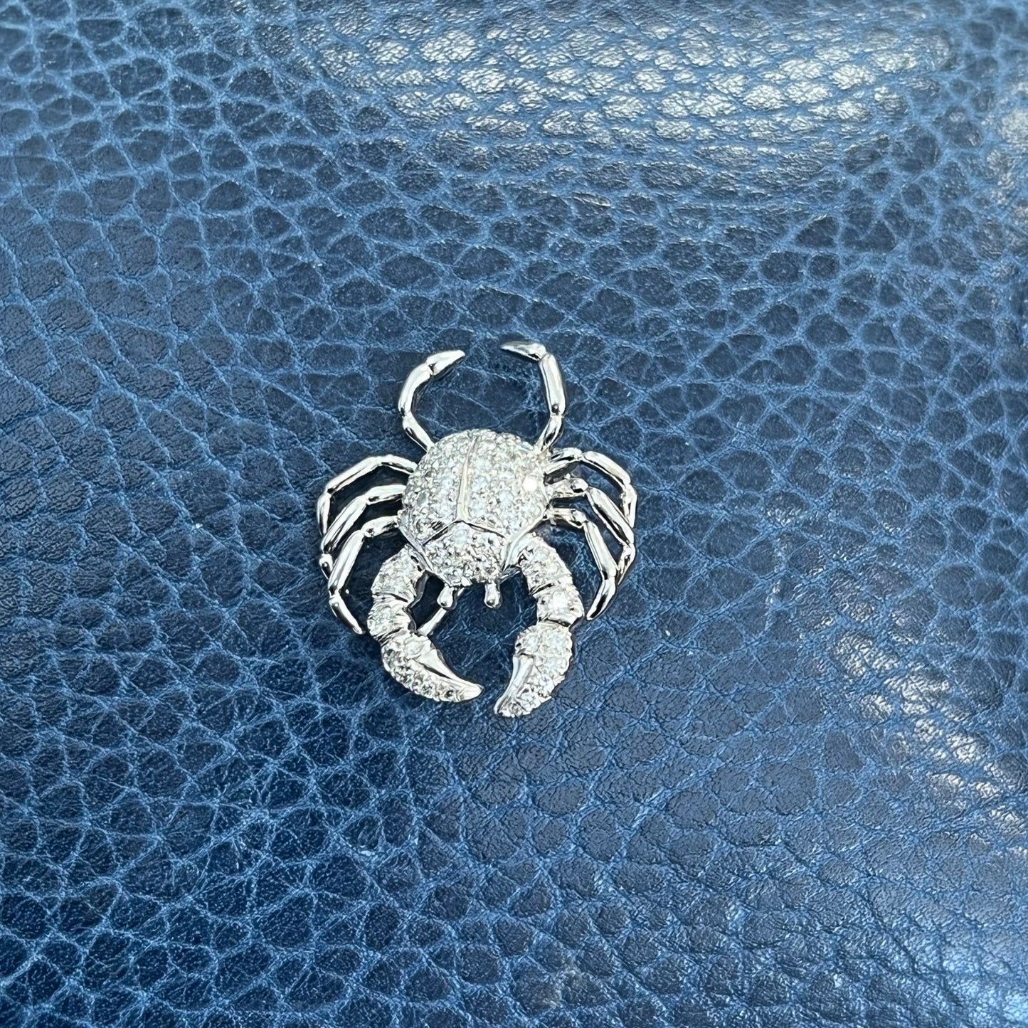 Tiffany & Co. 1960s Platinum Diamond Crab Brooch front