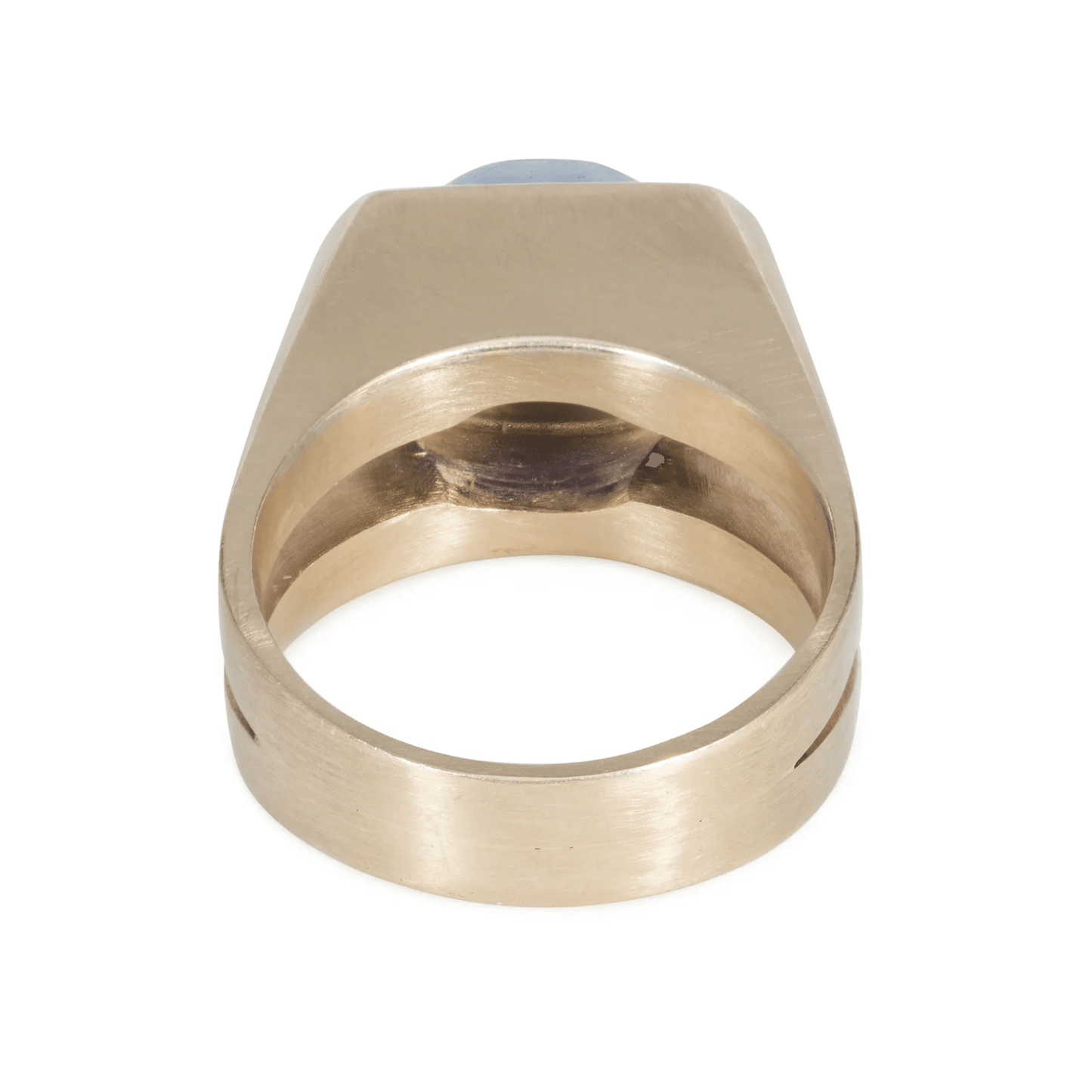 1980s 18KT White & Yellow Gold Sapphire Ring back