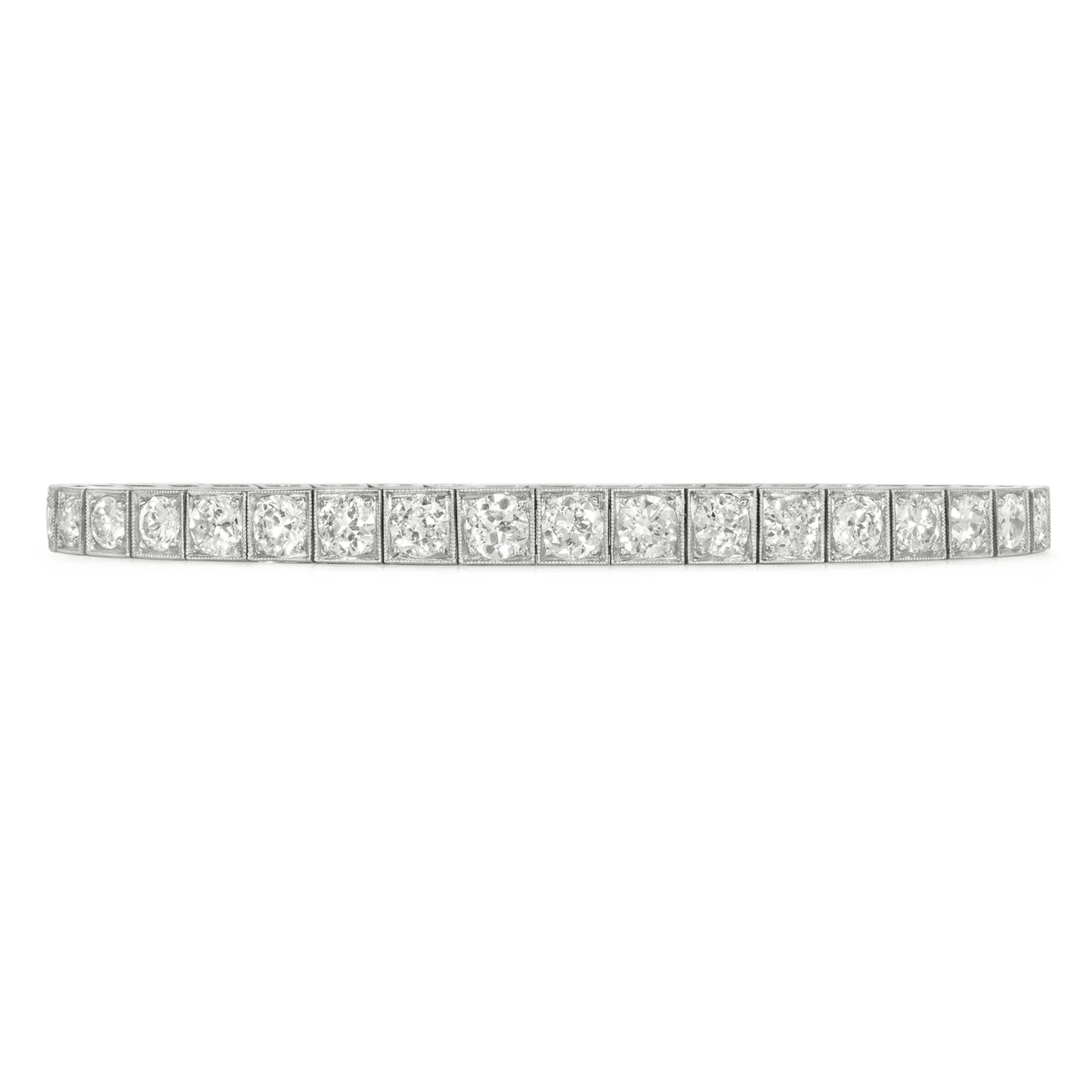 Art Deco Platinum Diamond Bracelet front