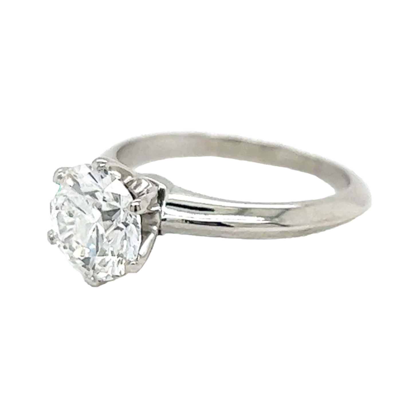 Tiffany & Co. Post-1980s Platinum Diamond Ring side