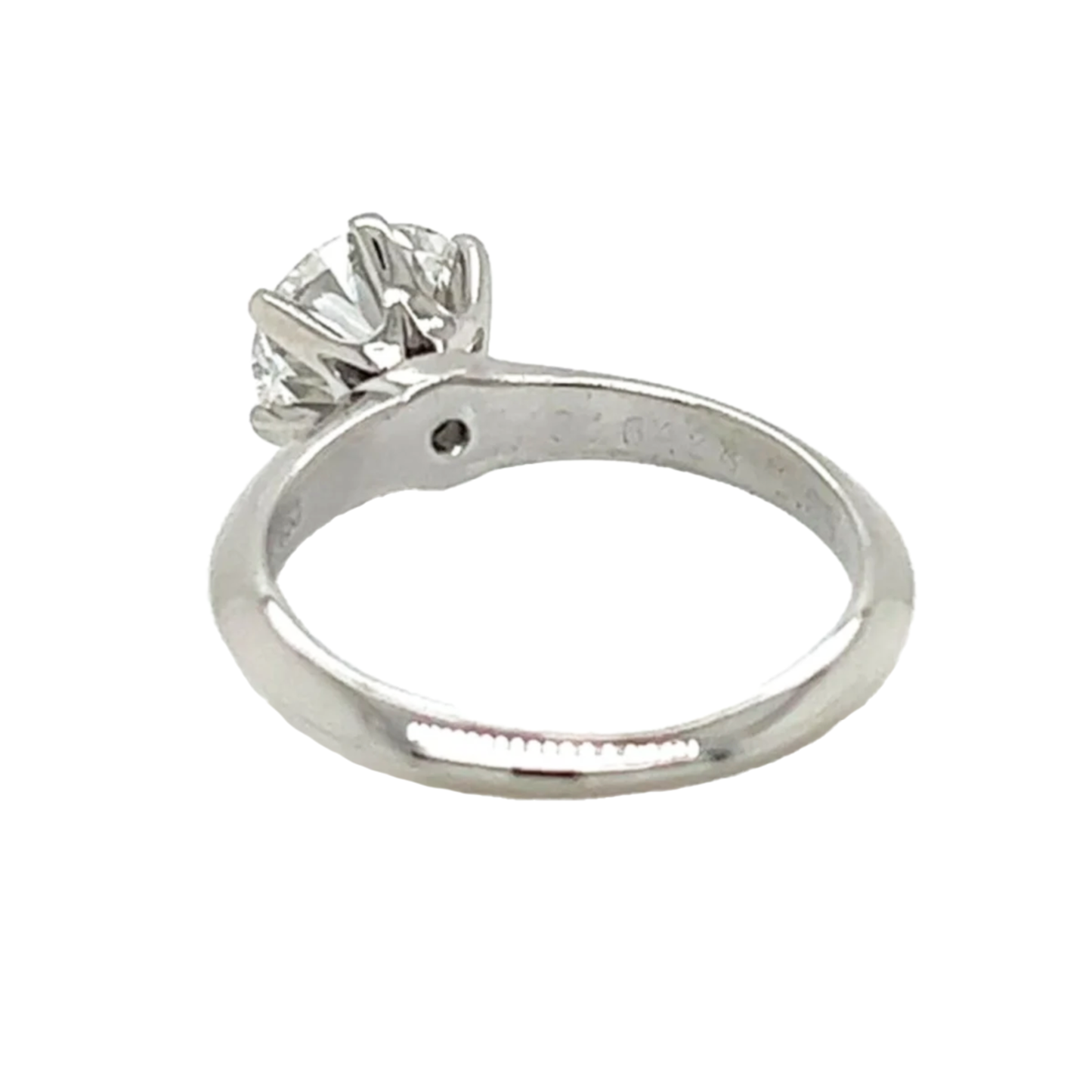 Tiffany & Co. Post-1980s Platinum Diamond Ring back