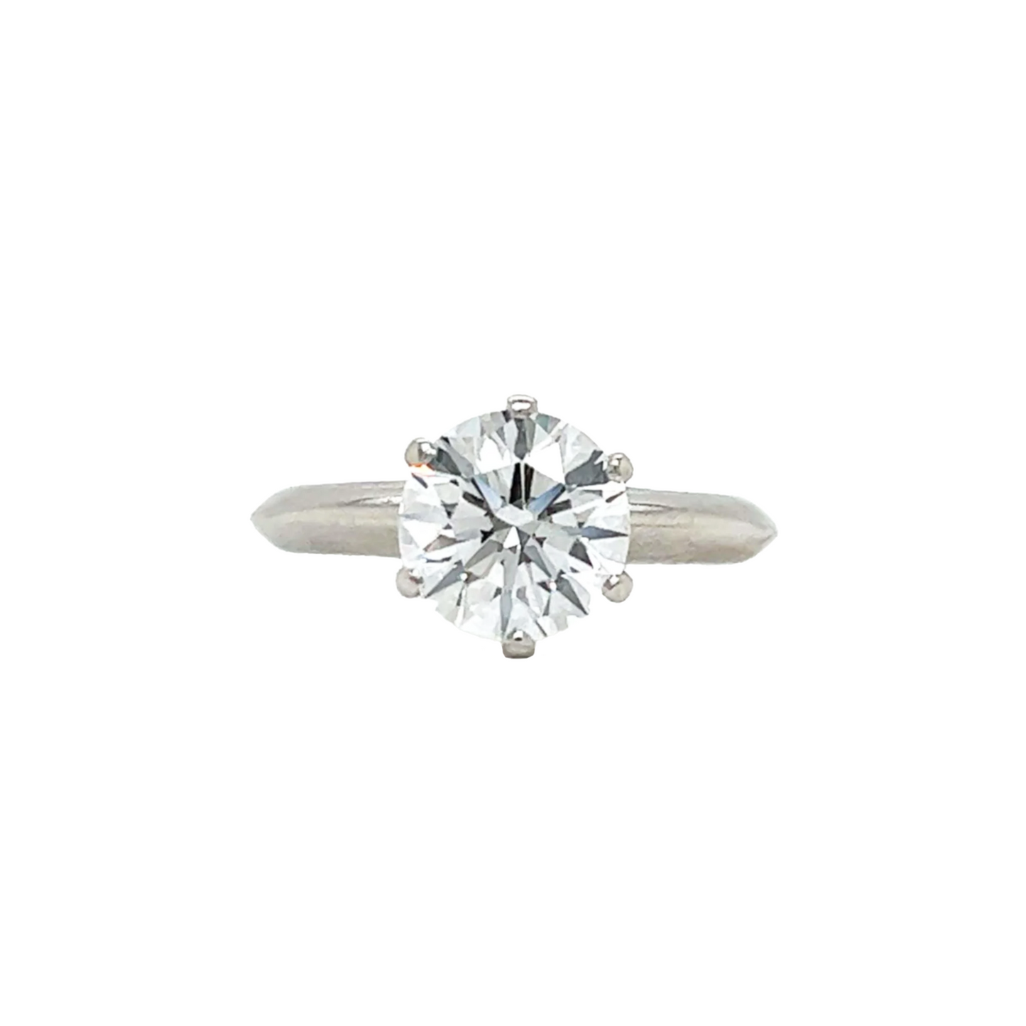 Tiffany & Co. Post-1980s Platinum Diamond Ring front