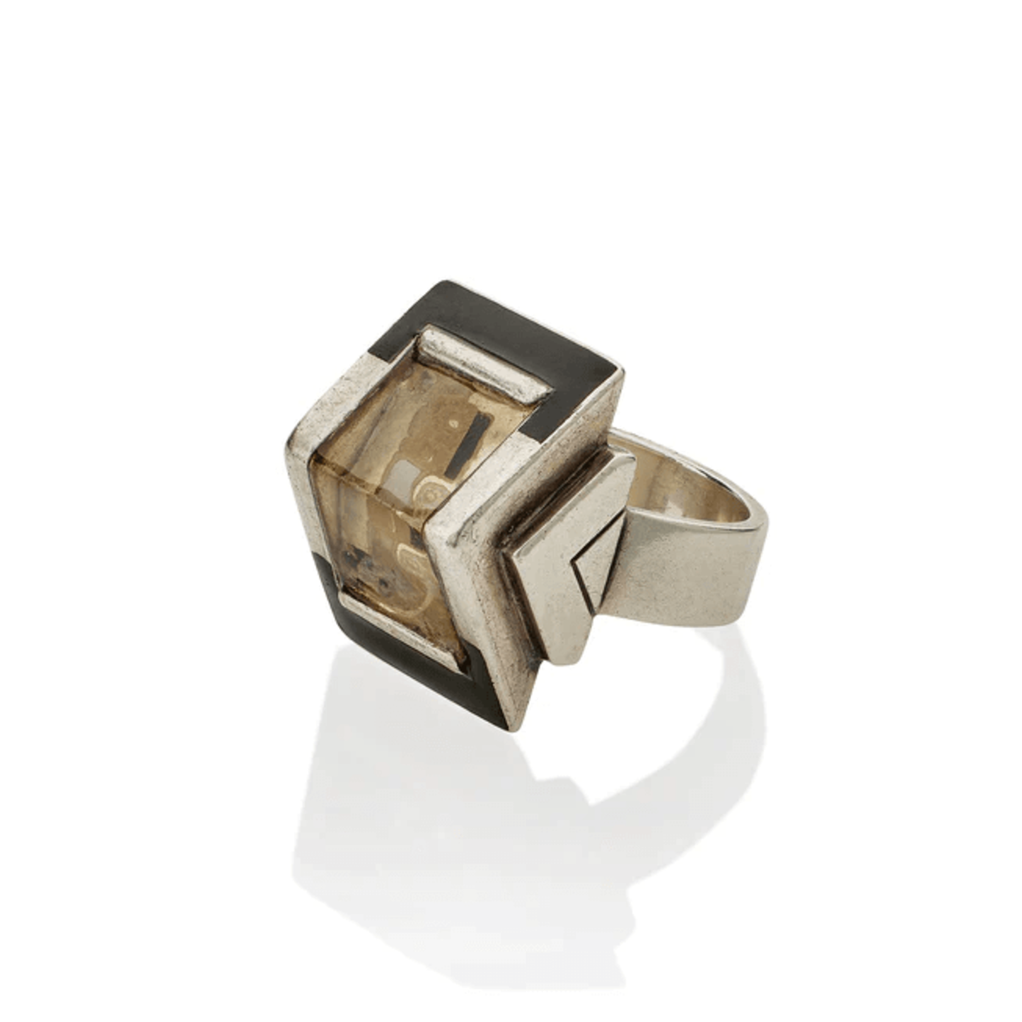 Jean Després and Étienne Cournault French 1930s Silver Bijoux-Glace Ring side