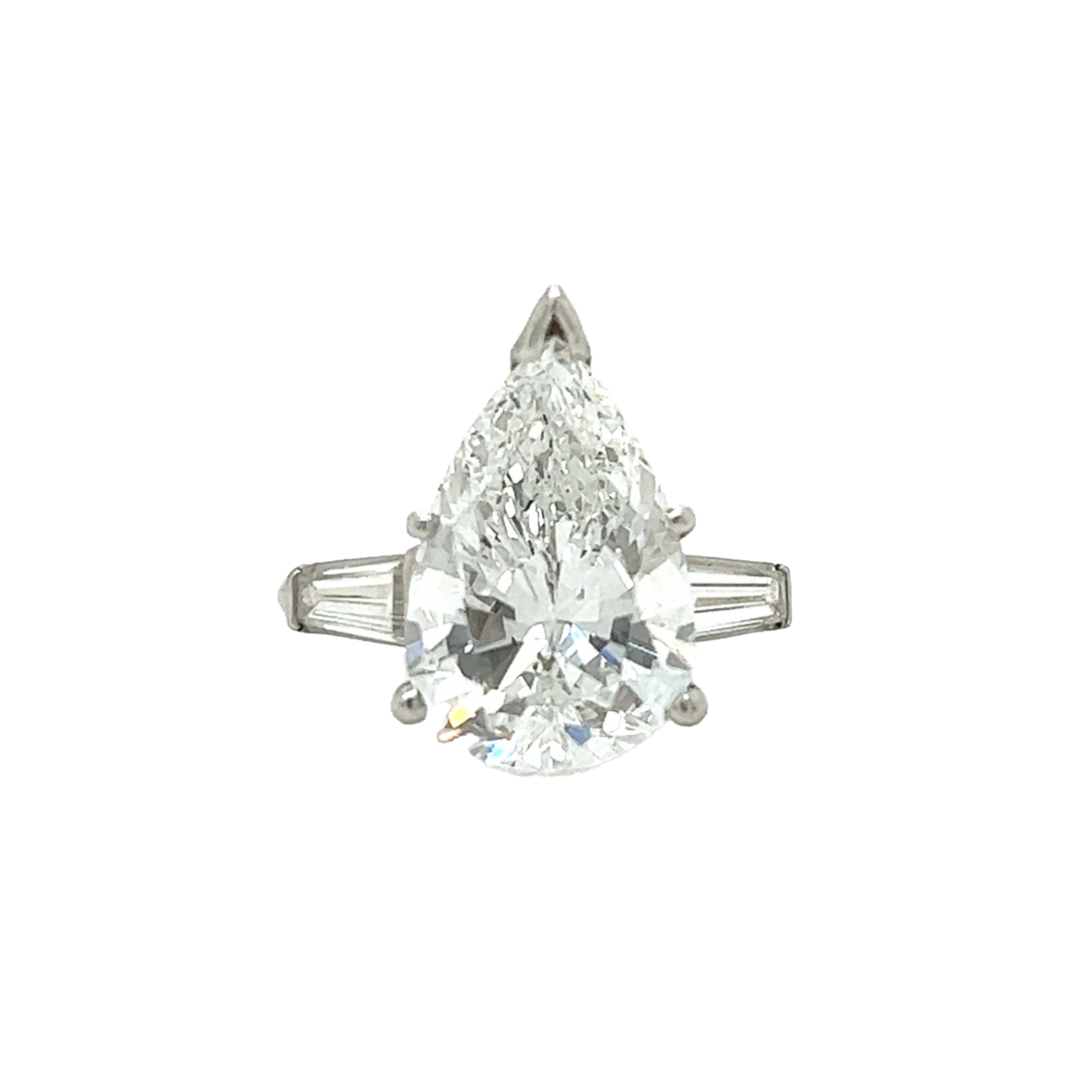 1980s Platinum Diamond Ring front