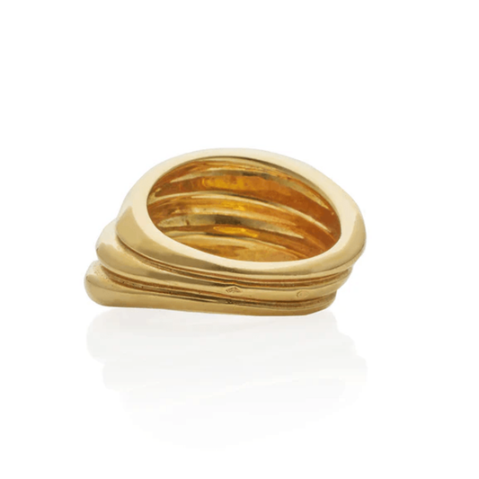 Chaumet Paris 1970s 18KT Yellow Gold Ring back