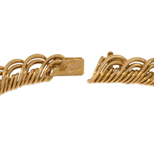 Cartier Paris 1950s Platinum & 18KT Yellow Gold Diamond Necklace clasp