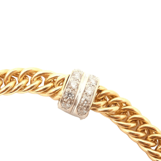 Pomellato Post-1980s 18KT Yellow Gold Diamond & Garnet Necklace clasp