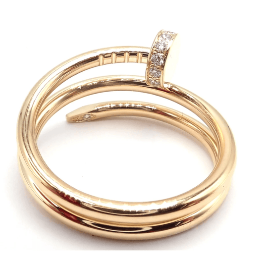 Cartier Post-1980s 18KT Yellow Gold Diamond Juste Un Clou Nail Ring back
