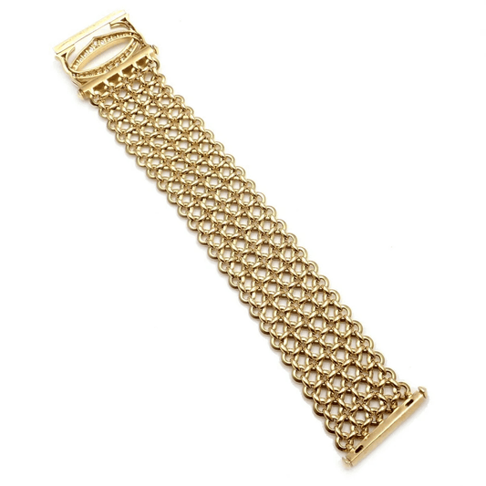 Cartier Post-1980s 18KT Yellow Gold Diamond Penelope Double C Bracelet back