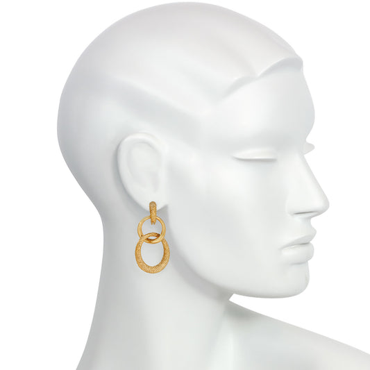Van Cleef & Arpels 1960s 18KT Yellow Gold Earrings on ear
