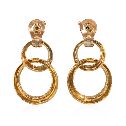 Van Cleef & Arpels 1960s 18KT Yellow Gold Earrings back