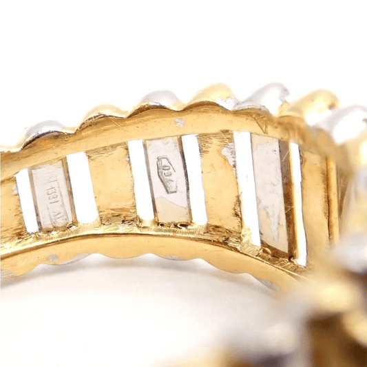 Van Cleef & Arpels Post-1980s 18KT White & Yellow Gold Ruby & Diamond Ring hallmarks