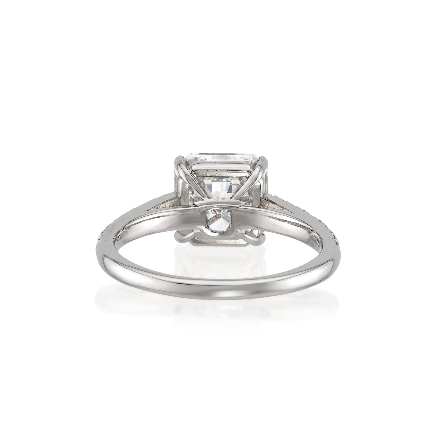 Post-1980s Platinum Diamond Ring back