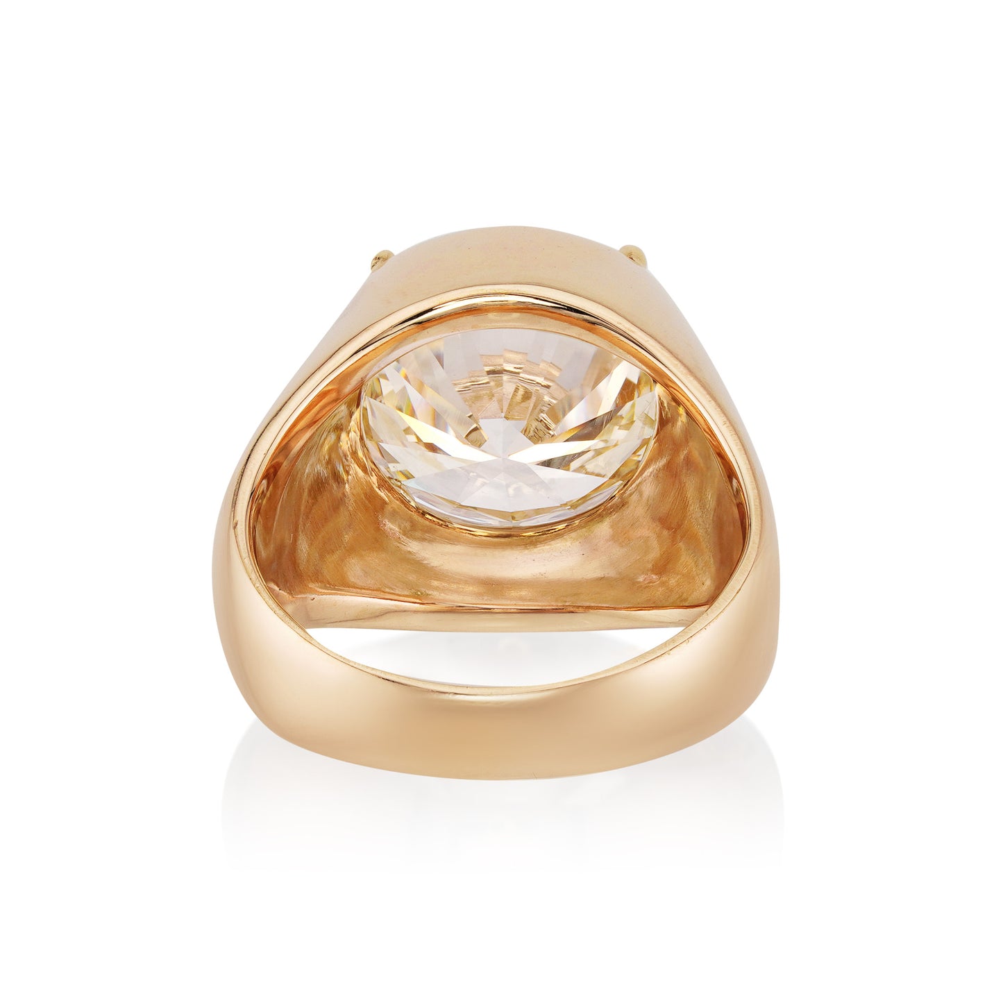 1950s 14KT Yellow Gold Diamond Ring back