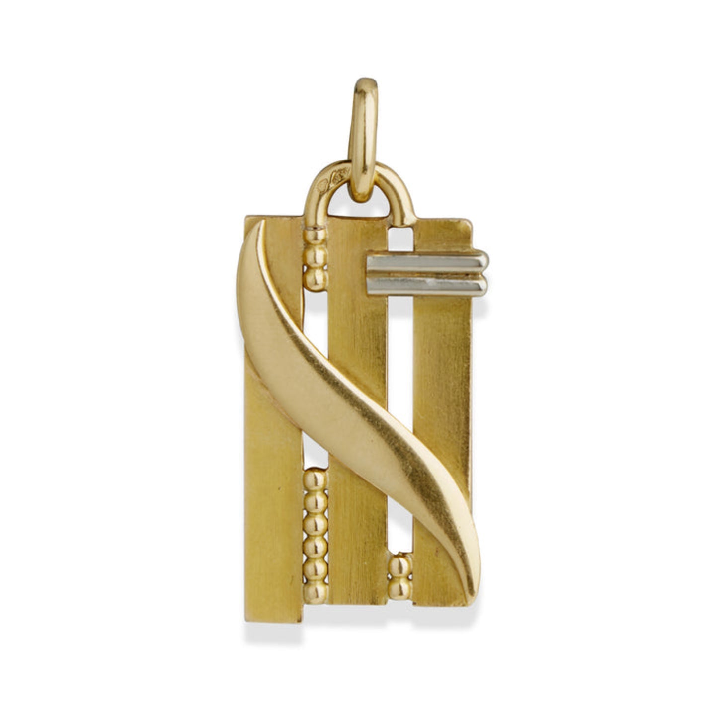 Jean Després French 1950s 18KT Yellow Gold Pendant Necklace front