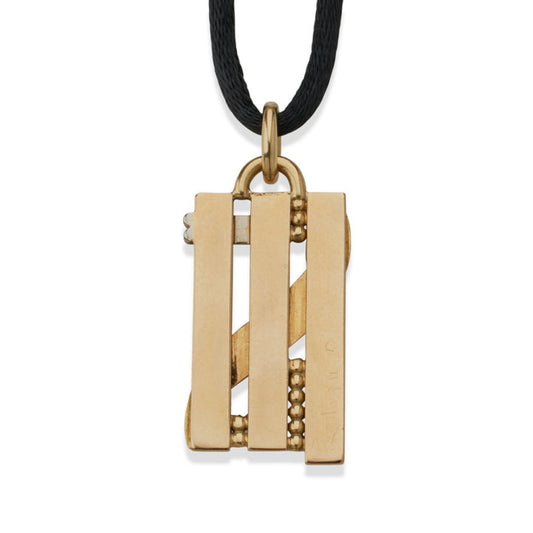 Jean Després French 1950s 18KT Yellow Gold Pendant Necklace back