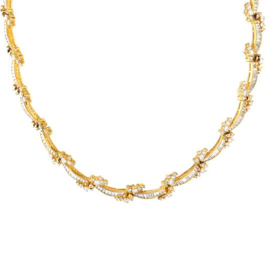 Kurt Wayne Post-1980s 18KT Yellow Gold Diamond Necklace front