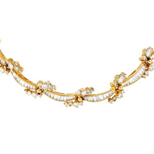 Kurt Wayne Post-1980s 18KT Yellow Gold Diamond Necklace front