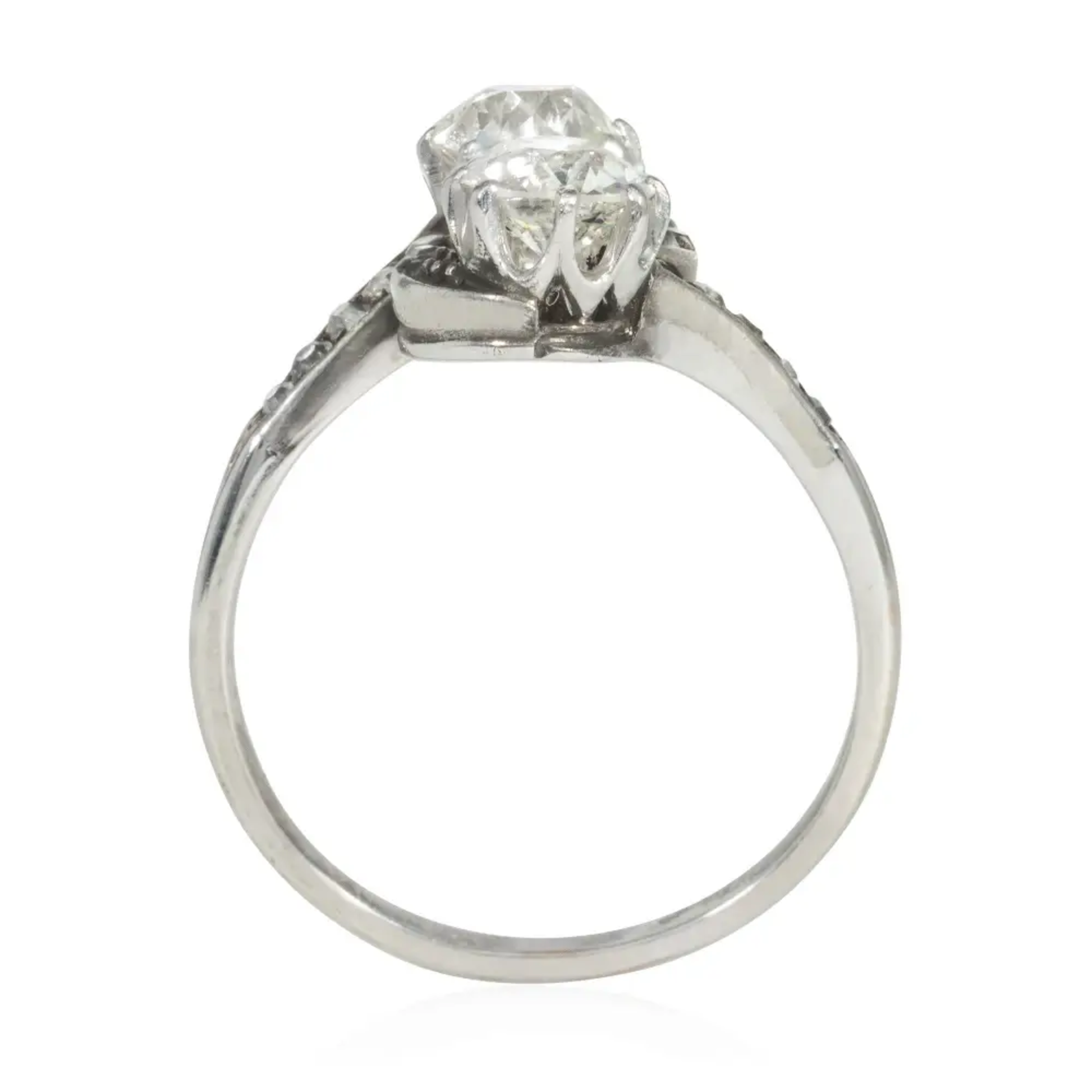 Edwardian Platinum Diamond Ring profile