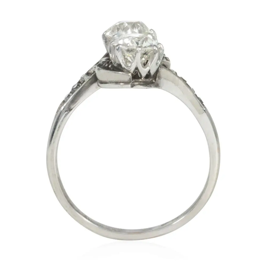 Edwardian Platinum Diamond Ring profile