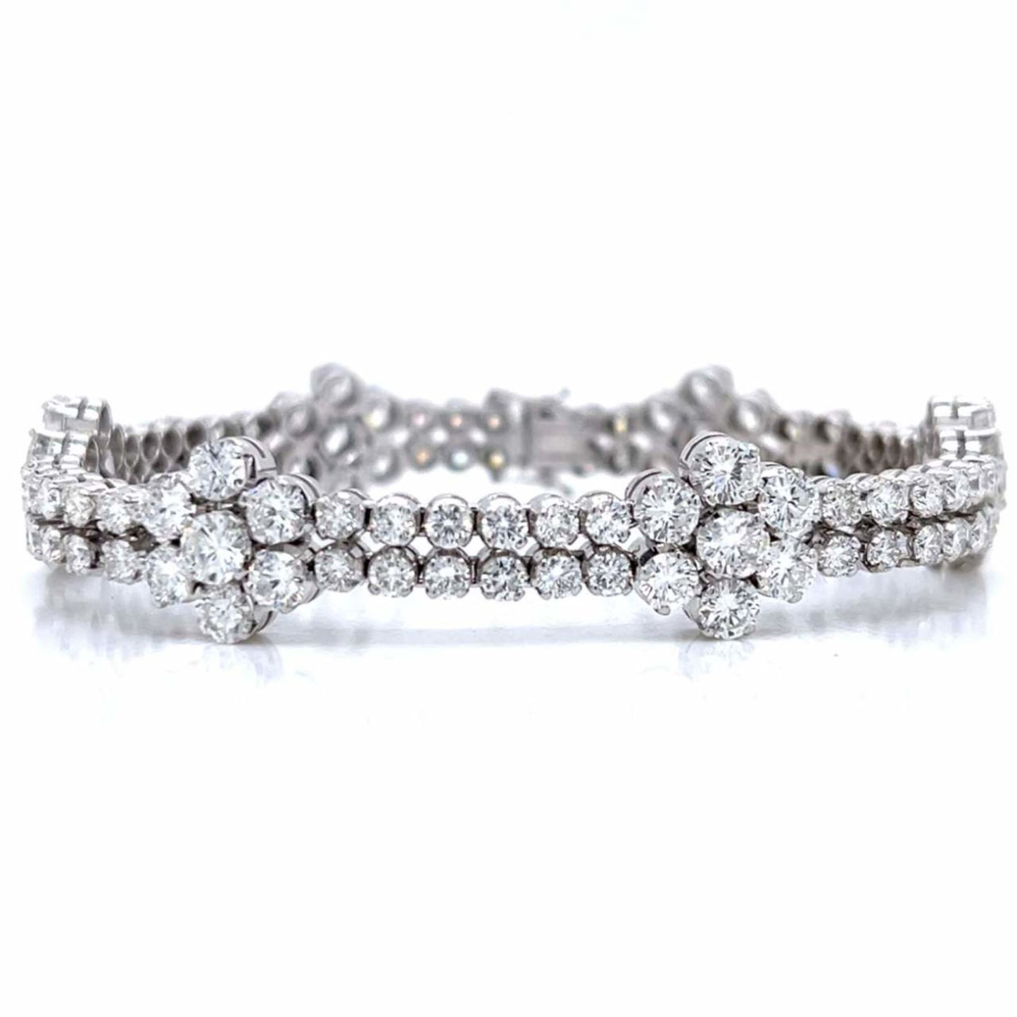 1950s Platinum Diamond Bracelet front