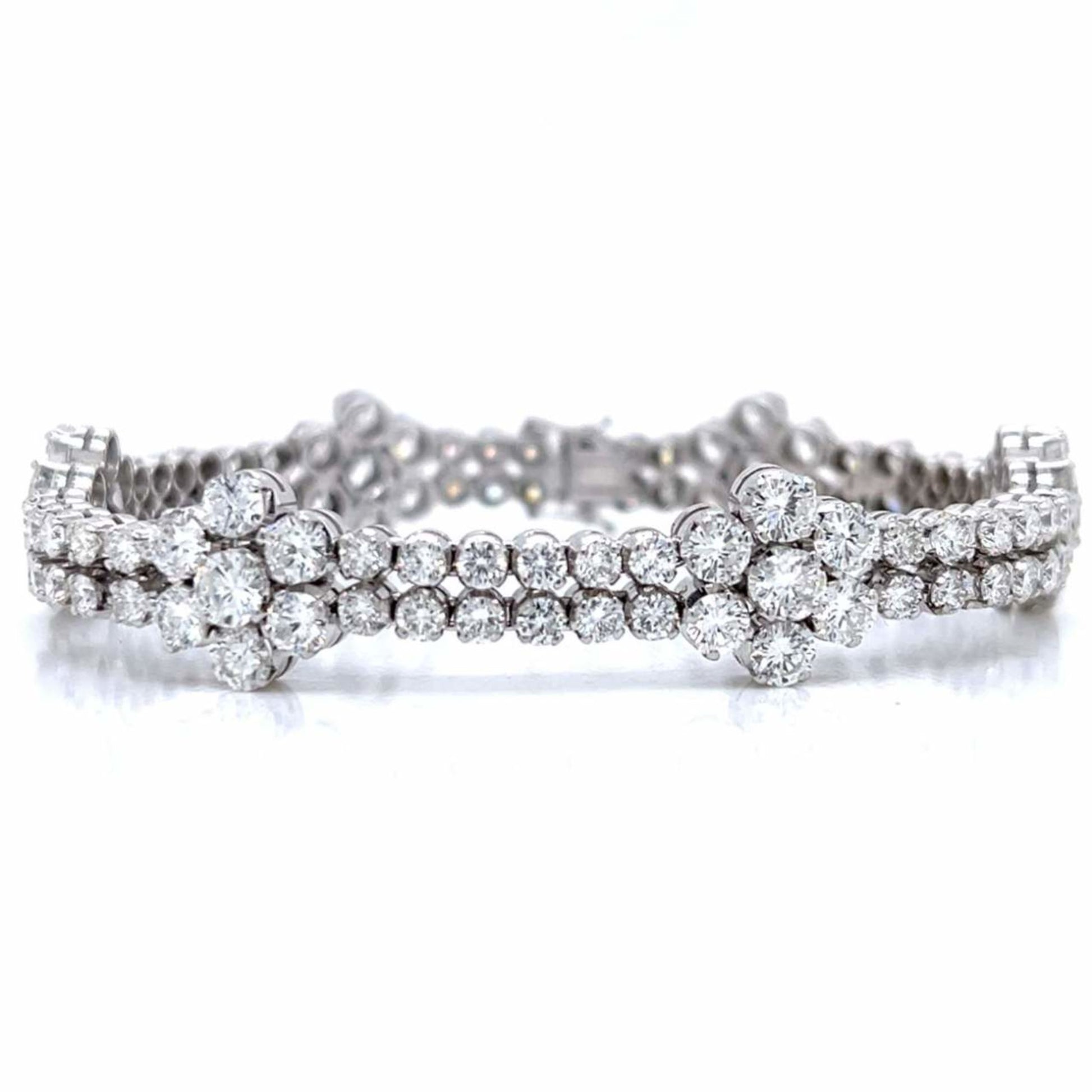1950s Platinum Diamond Bracelet front