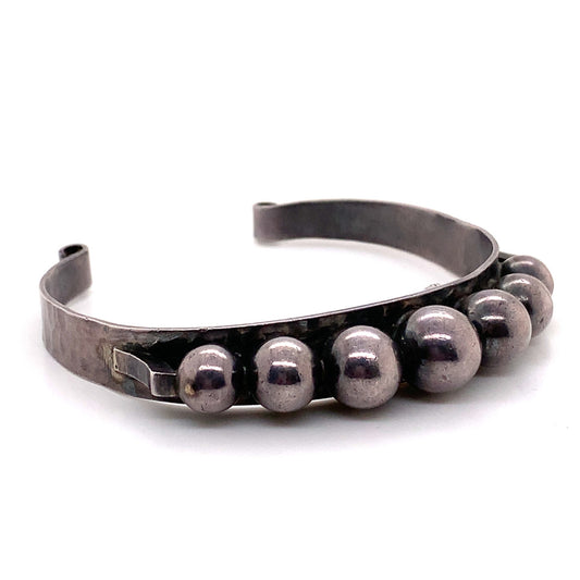 Jean Despres French Art Deco Silver Bracelet front