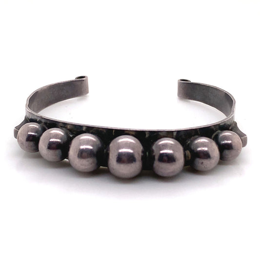 Jean Despres French Art Deco Silver Bracelet front