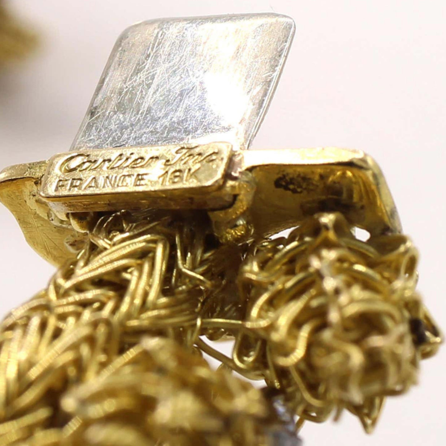 Cartier France 1970s 18KT Yellow Gold Diamond Bracelet signature