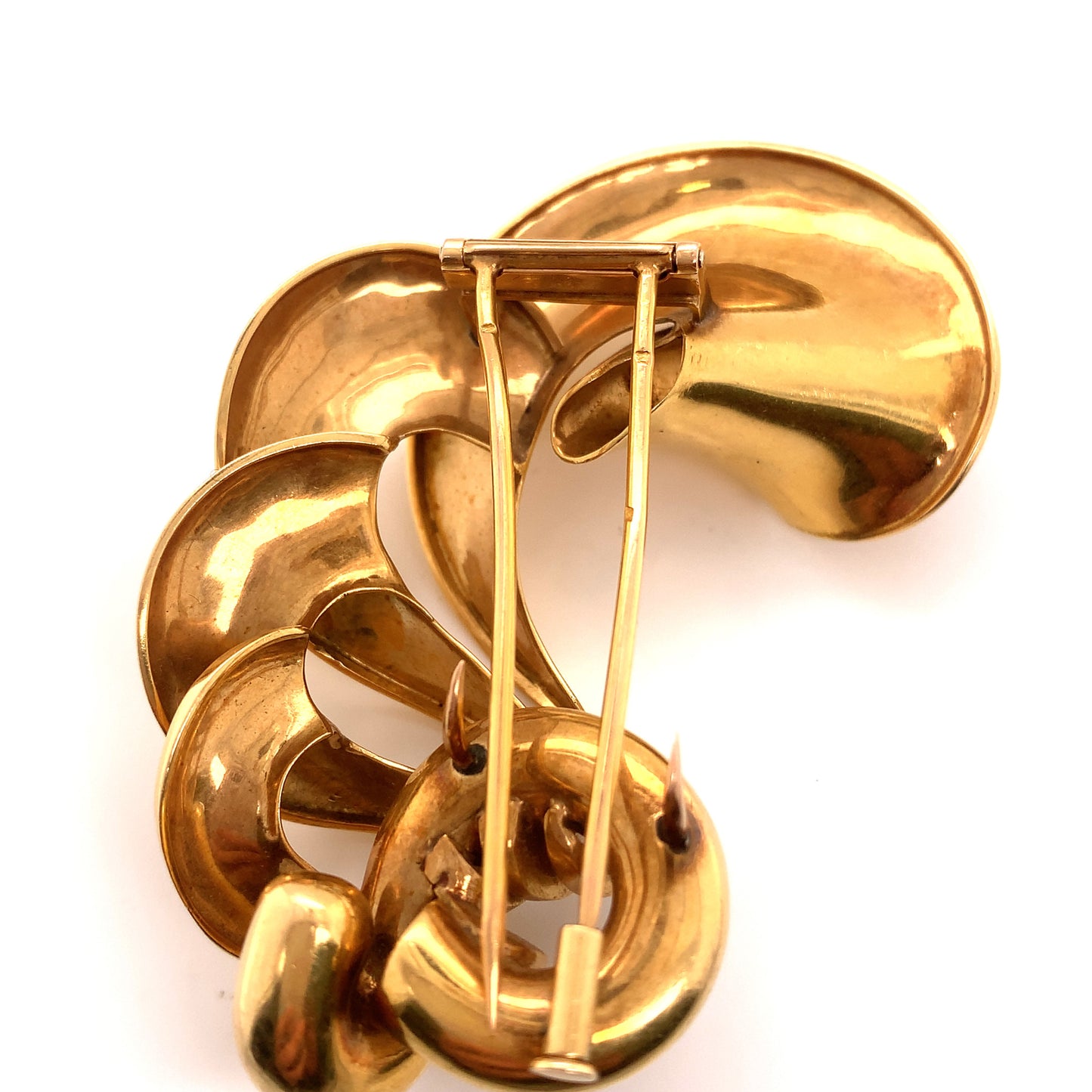 Bancelin Paris 1940s 18KT Yellow Gold Brooch back