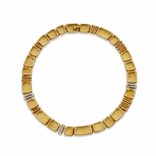Tiffany & Co. 1980s 18KT Yellow Gold Diamond Necklace back