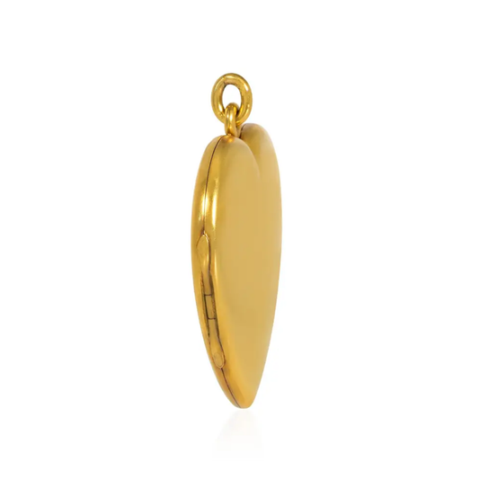 Victorian 14KT Yellow Gold Heart Locket side