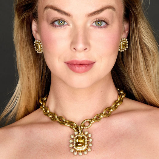 Kieselstein-Cord Post-1980s 18KT Yellow Gold Citrine, Diamond Set on neck and ears