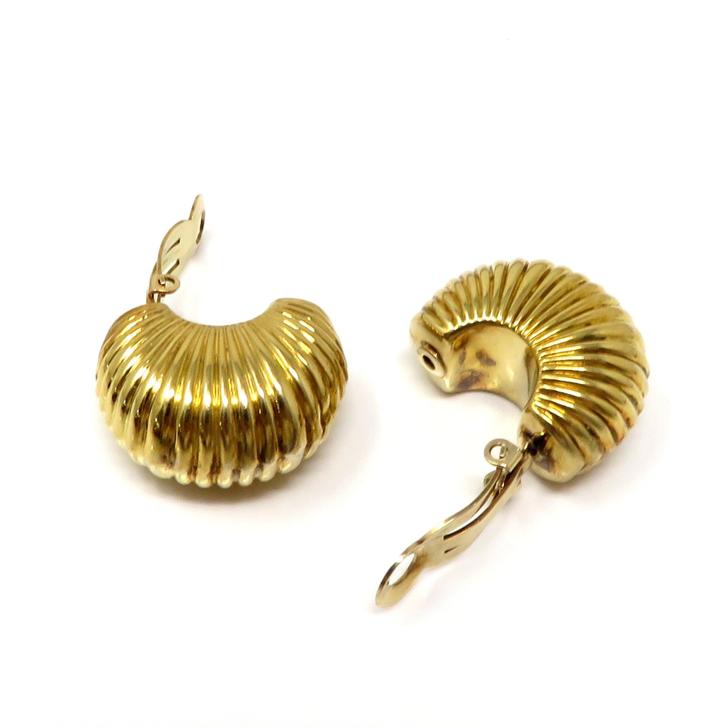 Cartier 1940s 18KT Yellow Gold Earrings side