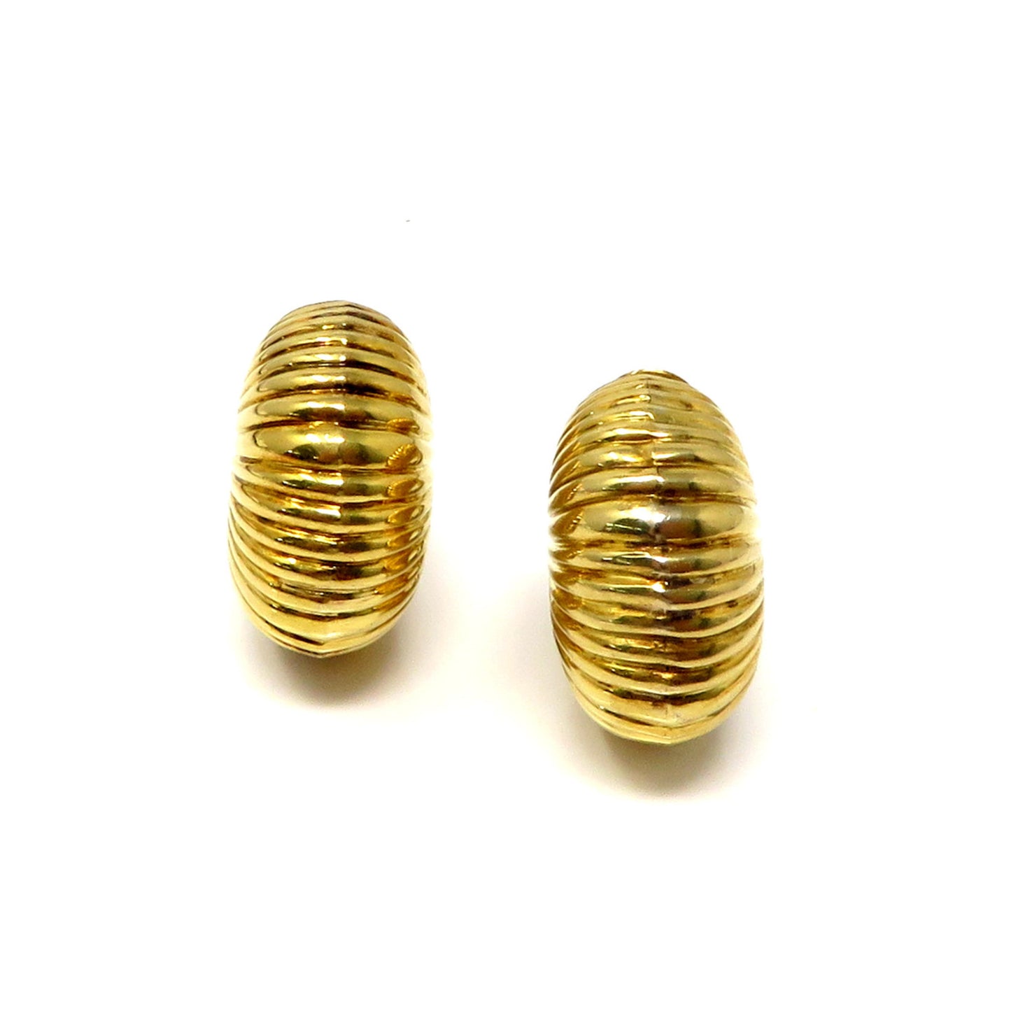 Cartier 1940s 18KT Yellow Gold Earrings front
