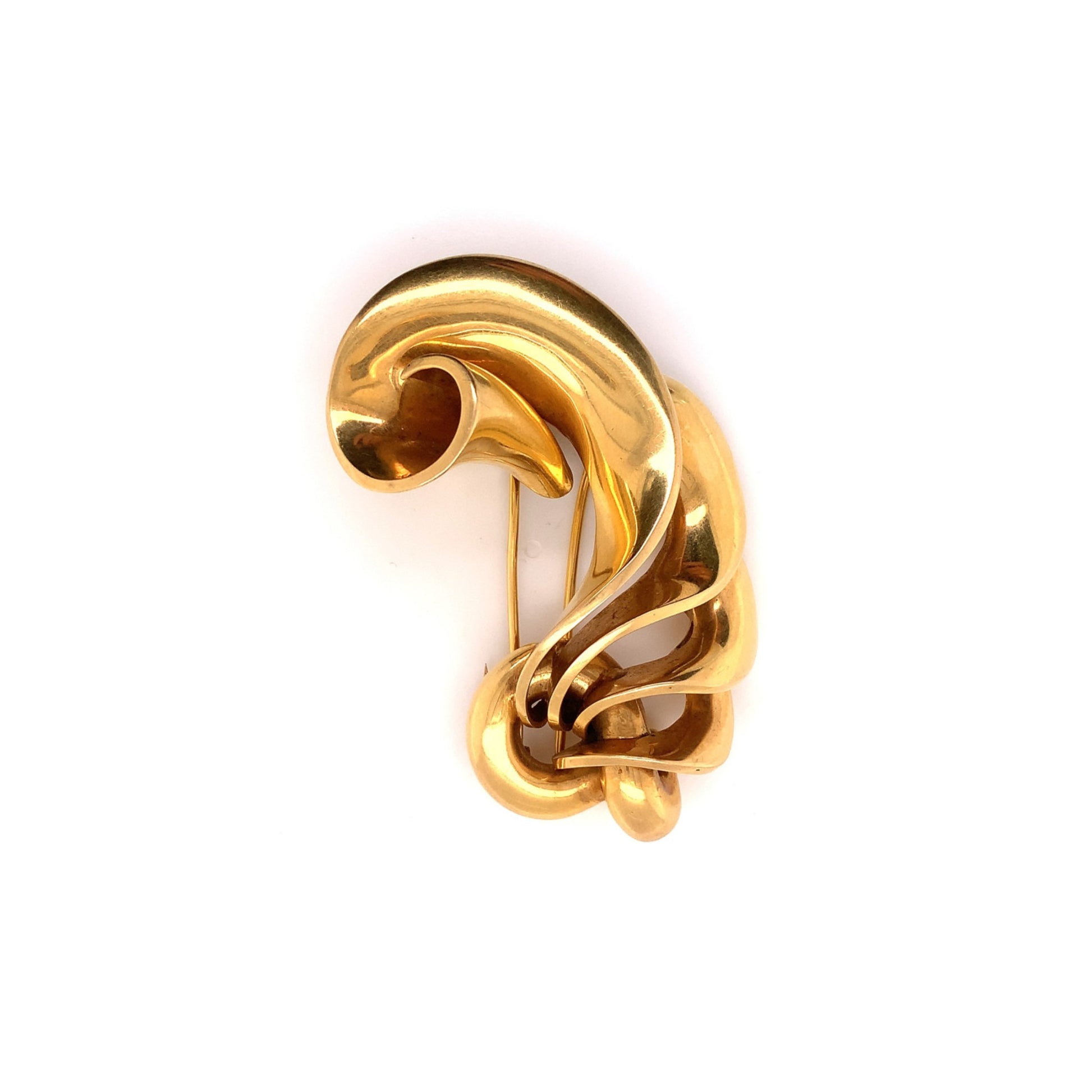 Bancelin Paris 1940s 18KT Yellow Gold Brooch front