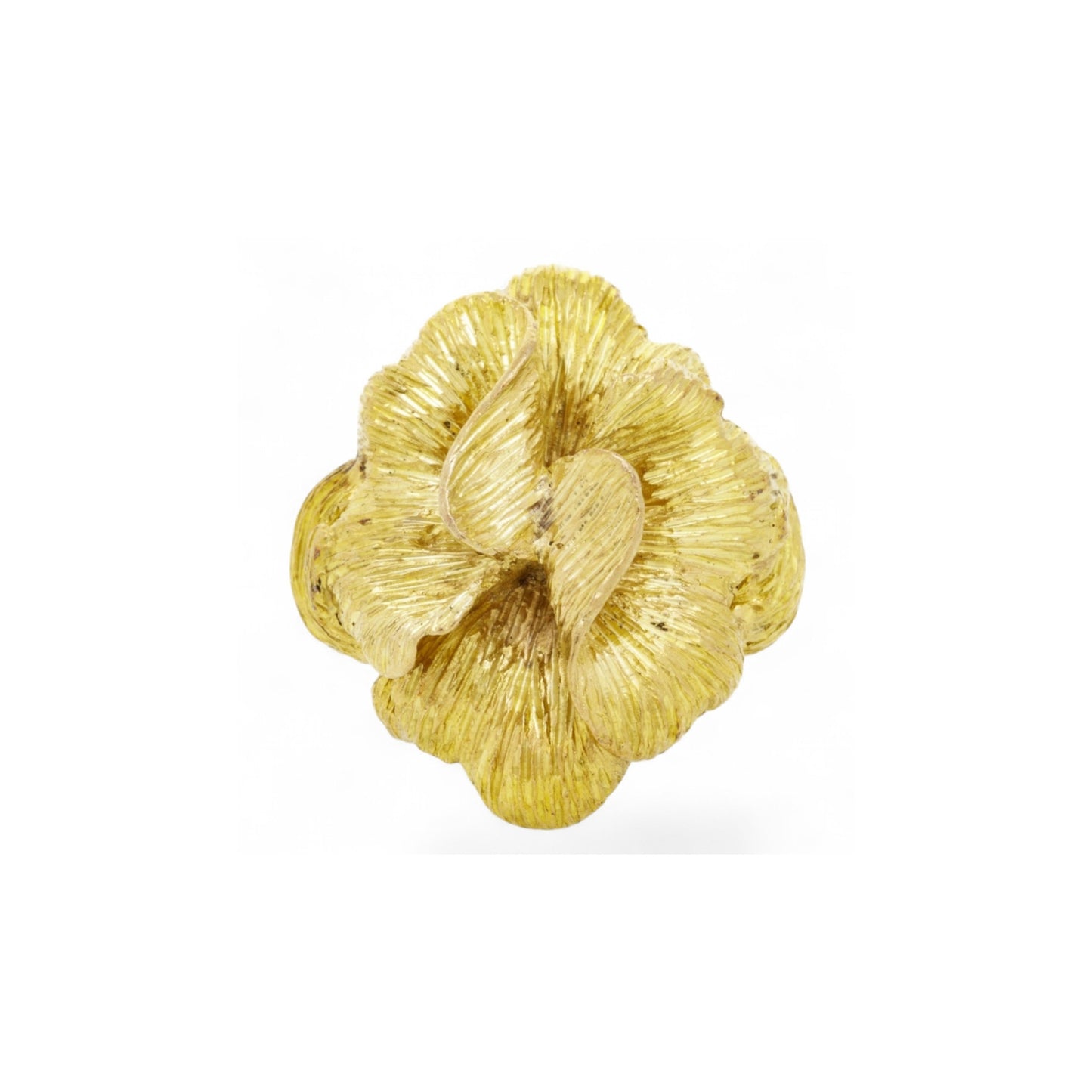 Ilias Lalaounis Post-1980s 18KT Yellow Gold Flower Ring front