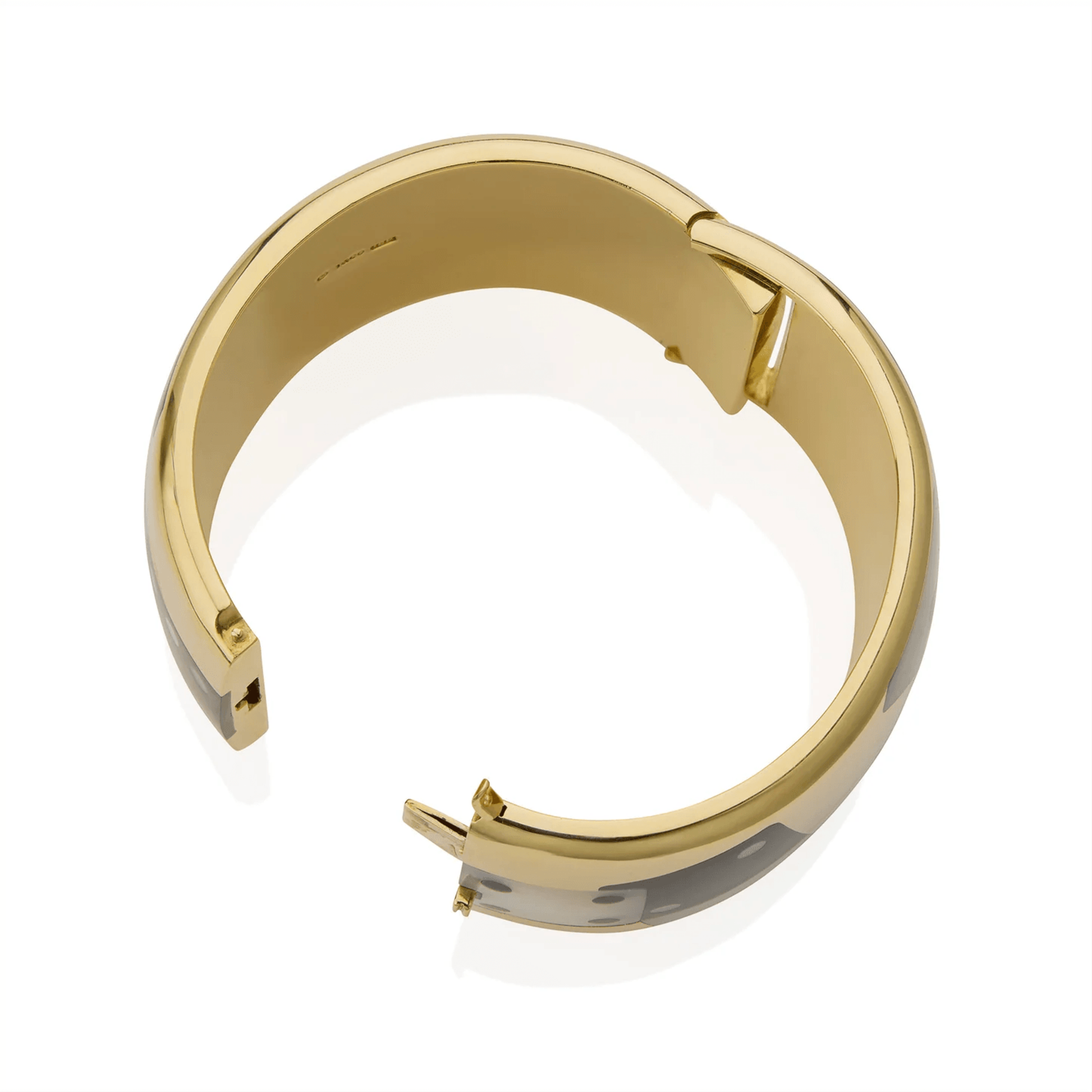 Tiffany & Co. Post-1980s 18KT Yellow Gold Jade & Mother of Pearl Dominoes Bracelet profile