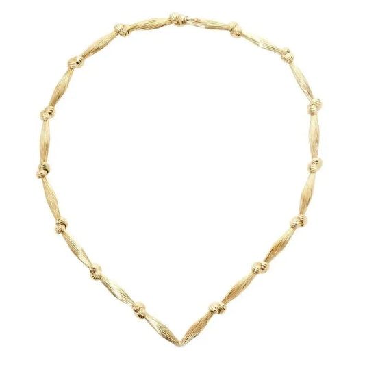 Contemporary 18KT Yellow Gold Diamond & Onyx La Triomphe Necklace front