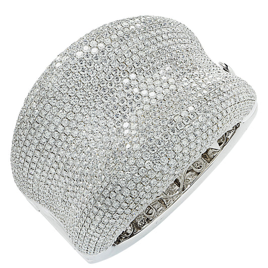 Contemporary 18KT White Gold Diamond Bracelet front