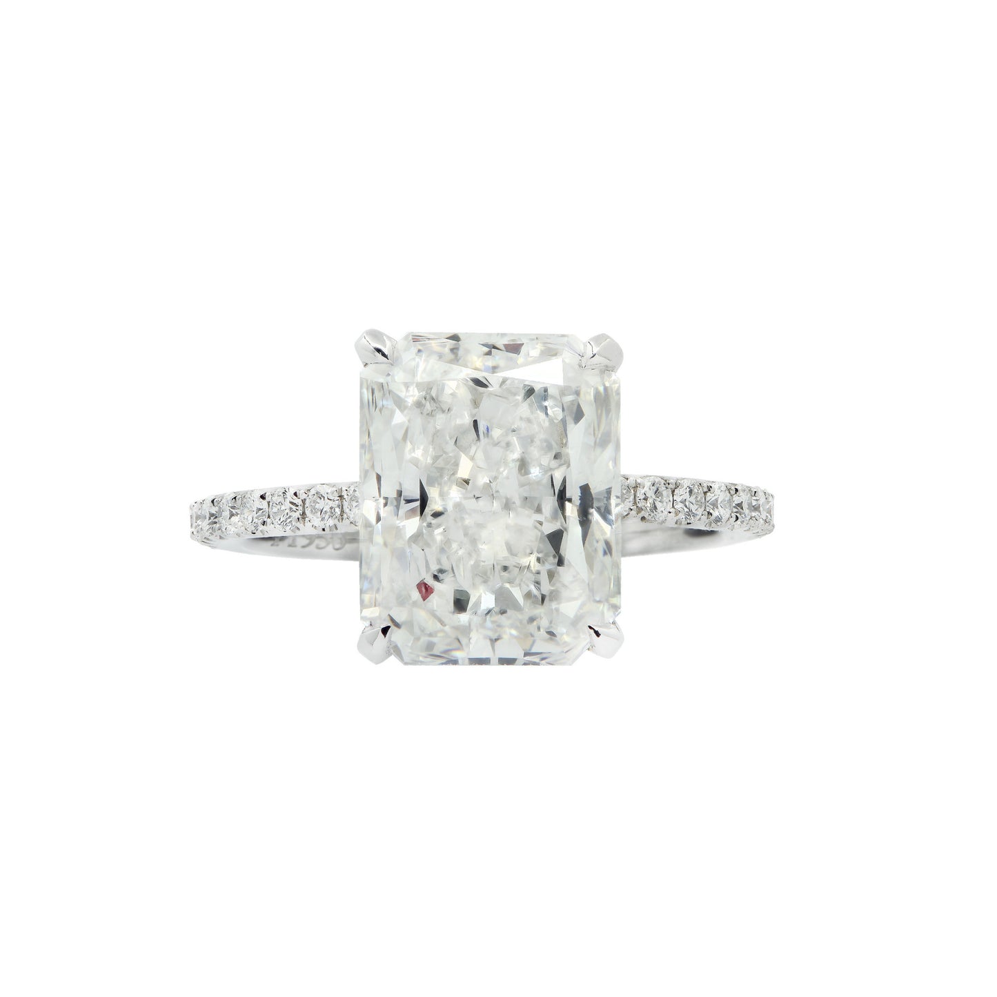 Contemporary Platinum Diamond Ring front