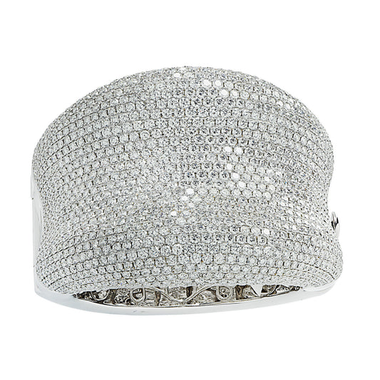 Contemporary 18KT White Gold Diamond Bracelet front