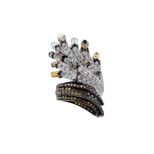 Post-1980s 18KT White Gold Diamond Ring front