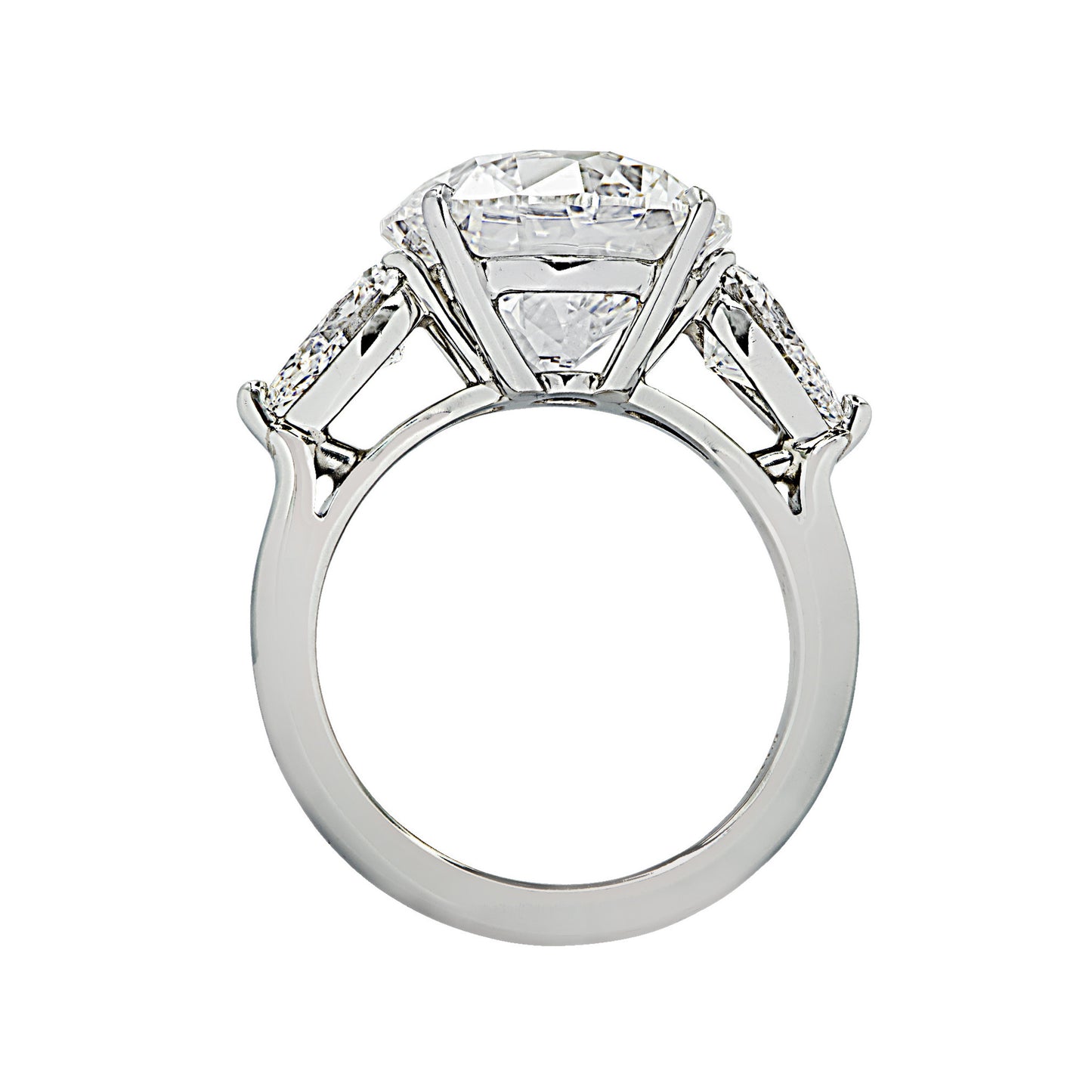Contemporary Platinum Diamond Ring profile